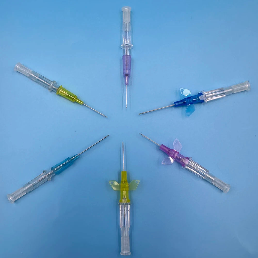 10pcs Disposable Dog Cat I. V. Cannula Animal Catheter Pet Catheters with Heparin Cap 22G 24G 26G Veterinary Tools