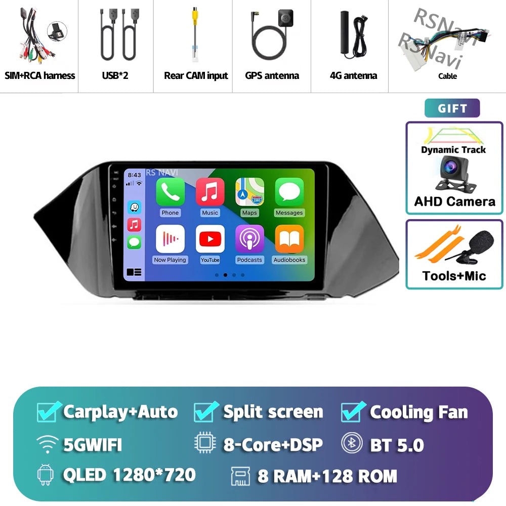 Android 16 Car Radio Multimedia Player For Hyundai Sonata DN8 2019 2020 Carplay Auto WIFI+4G BT Autoradio Stereo DSP Snapdragon