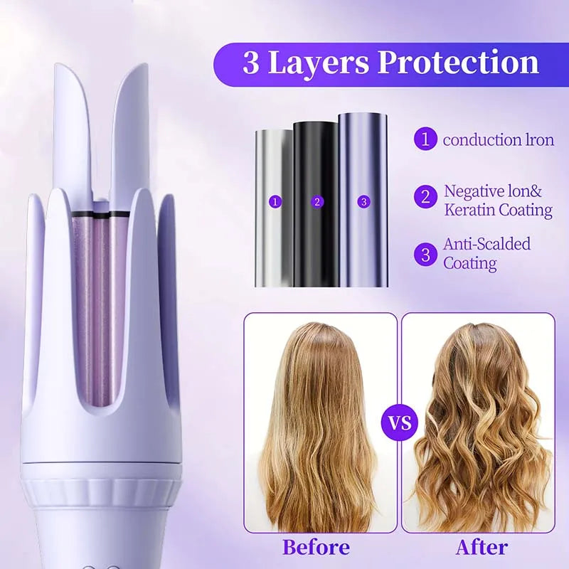 Hair Curling Iron 32mm Curler Wand Professional Curly Tongs Ceramic Electric Salon Styling Tool Small Crimping Iron