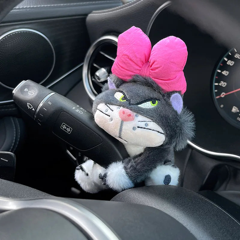 Cute Cat Plush Doll Car Windshield Wiper Decorations Home Desk Ornament Creative Gift Home Decoration Accessories