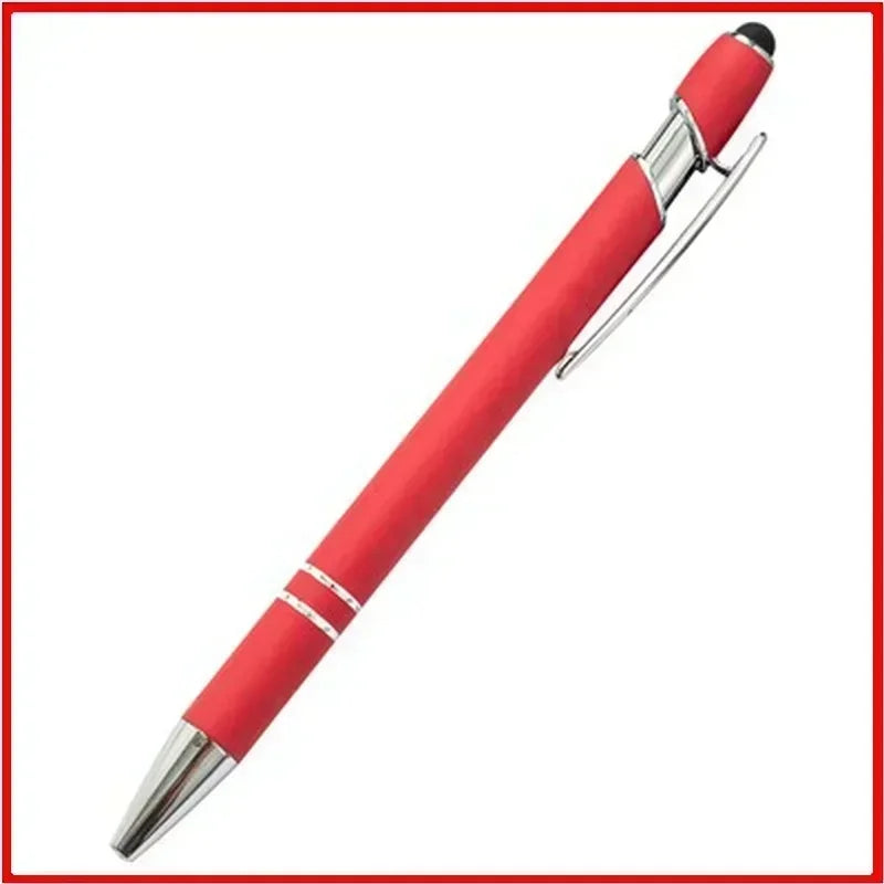 20-200 Pcs Custom Logo Metal Ballpoint Pen Text Engraving Touch Screen Advertising Pen Office School Private Customization Gift