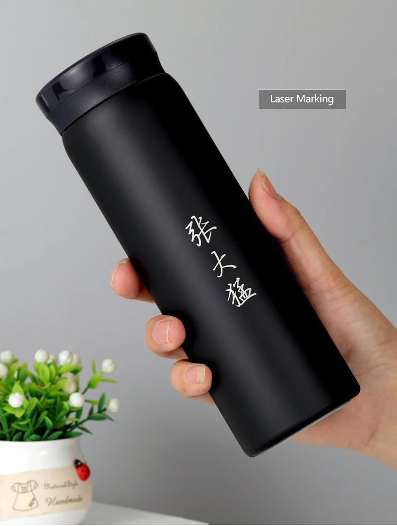 200/300ML 316 Stainless Steel Pocket Mini Thermos Custom LOGO Black Hot Water Bottle Vacuum Flask For Ice Coffee Travel Cup