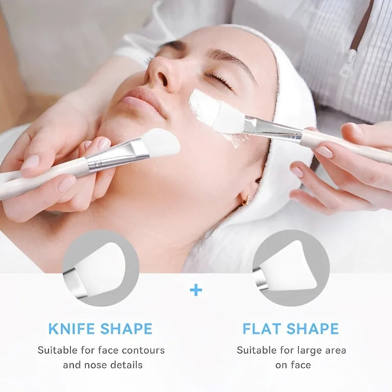 1/4pcs Silicone Facial Mask Brushes DIY Face Mask Brush Set Soft Head Mud Applicator Makeup Spatula Make Up Beauty Skincare Tool