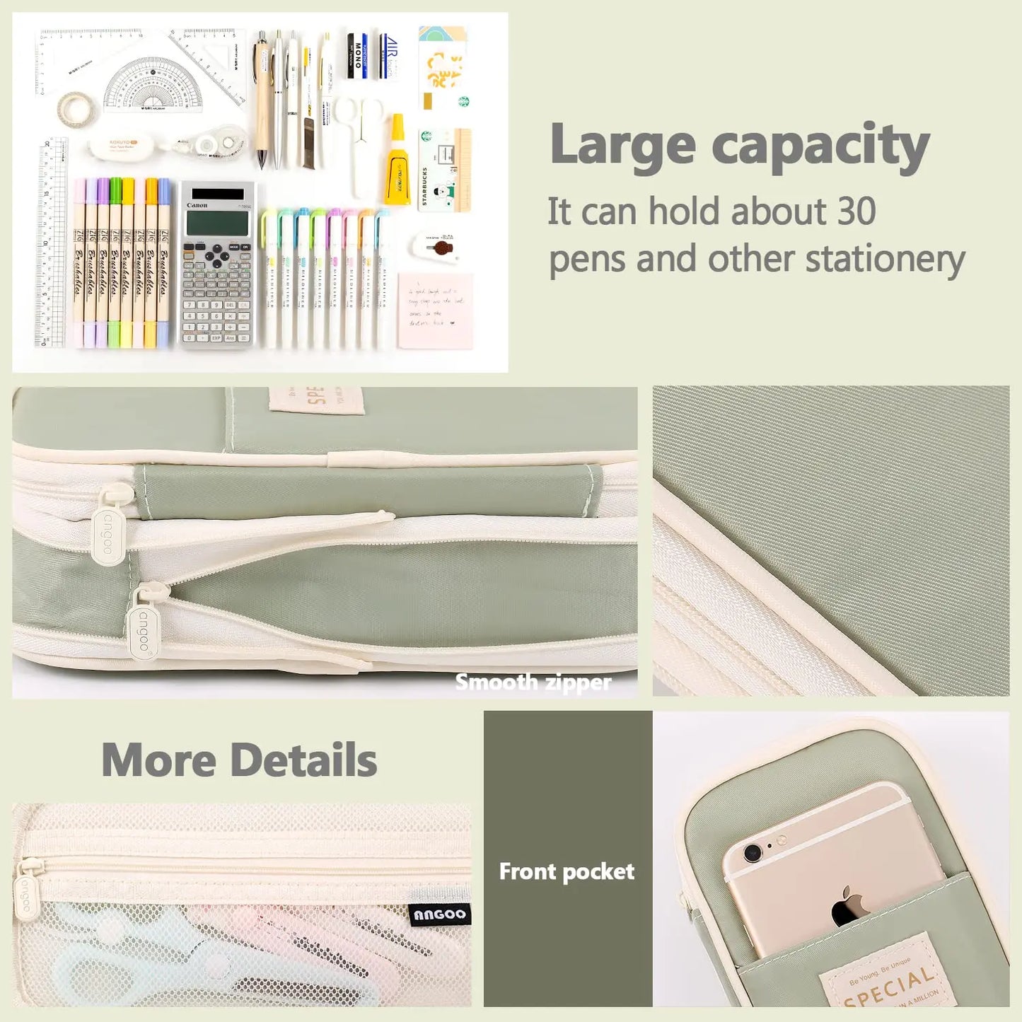 Kawaii Pencil Cases Large Capacity Pencil Bag Pouch Holder Box for Girls Office Students Organizer School Stationery Supplies