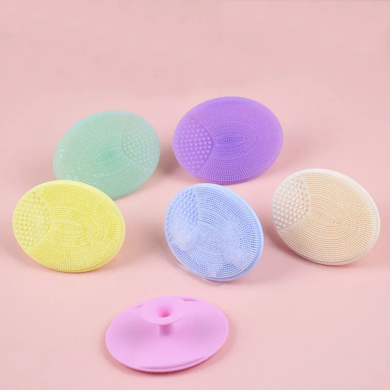 1Pcs Portable Facial Cleansing Brush Deep Cleansing Skin Exfoliating Pore Removing Soft Silicone Brush Face Cleansing Brush