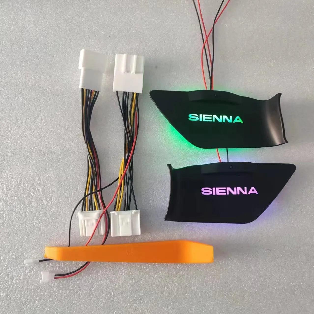 For Toyota Sienna 2021-2025 2PCS Car Door Bowl Atmosphere Light Led Color Gradual Changing Door Armrest Ambient Light