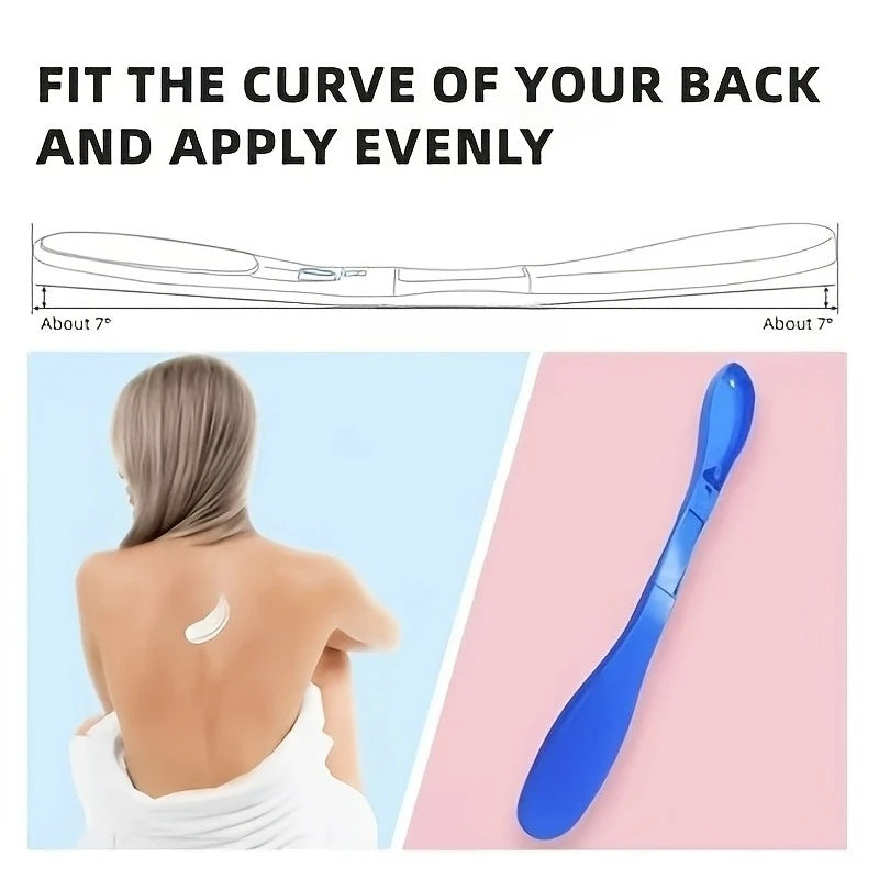2/1 piece set of long-handled back body lotion applicator brush with detachable storage design, convenient for independently applying body lotion, tanning oil, and external ointments, a practical skincare tool suitable