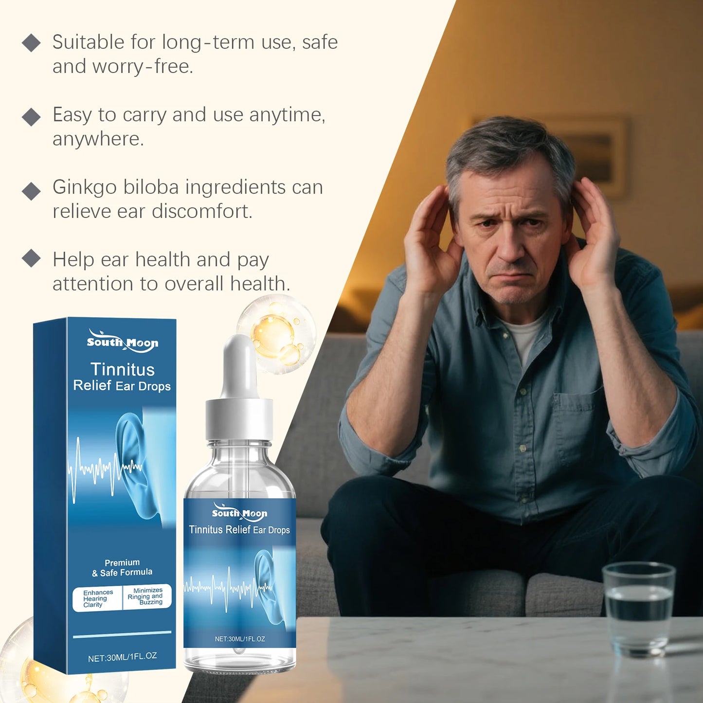 Tinnitus Relief Ear Care Drops Enhance Ear Resistance Relieve Hearing Loss Daily Gentle Comfortable Ear Care Drops