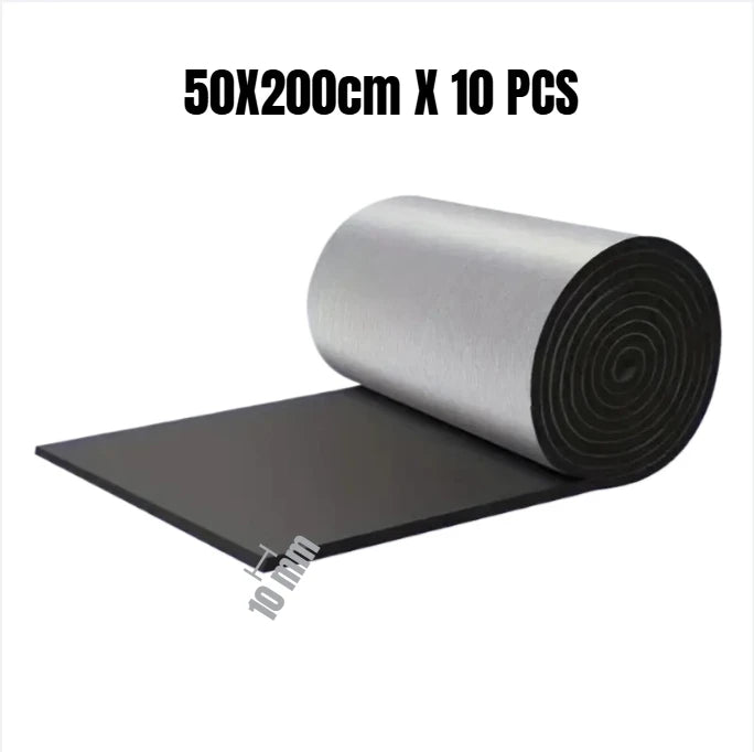 Fireproof Heat and Sound Insulation Mat 200x50cm Acoustic Thermal Mat Soundproof Wall Panels Noise Insulation for Car Deadening