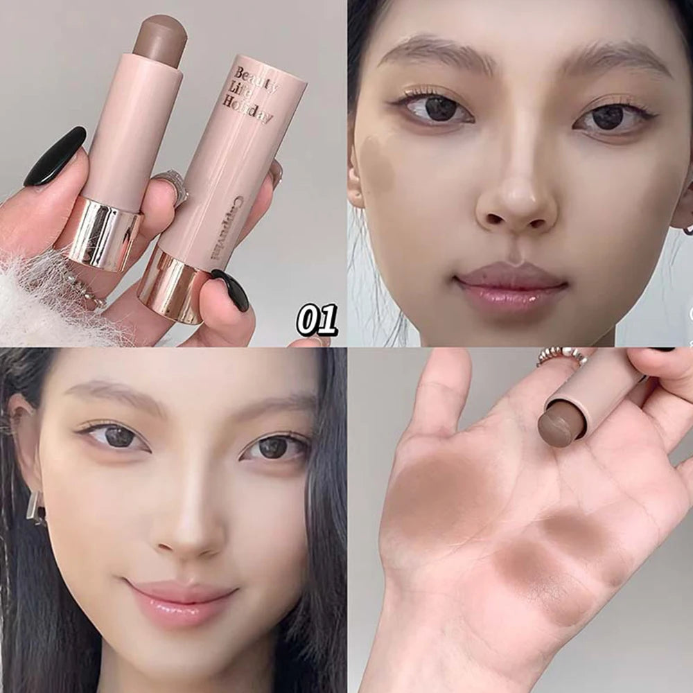 Cappuvini Moisturizing Silky Three-dimensional Contour Stick Natural Matte Single Color Suitable For Nose Shadow Makeup Contour