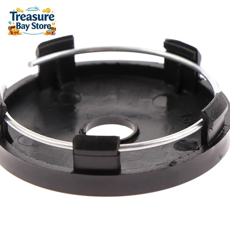 4Pcs/lot 60mm Fit 65mm Logo Black Plastic Car Wheel Center Hubcaps Covers Set Car Wheel Rim Hub Caps Car Styling Accessories