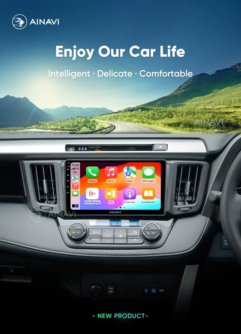 Ainavi Car Radio Multimedia Player For Toyota RAV4 RAV 4 XA40 2013-2019 RHD LHD Android 12 Auto Wireless Carplay Car Stereo DSP