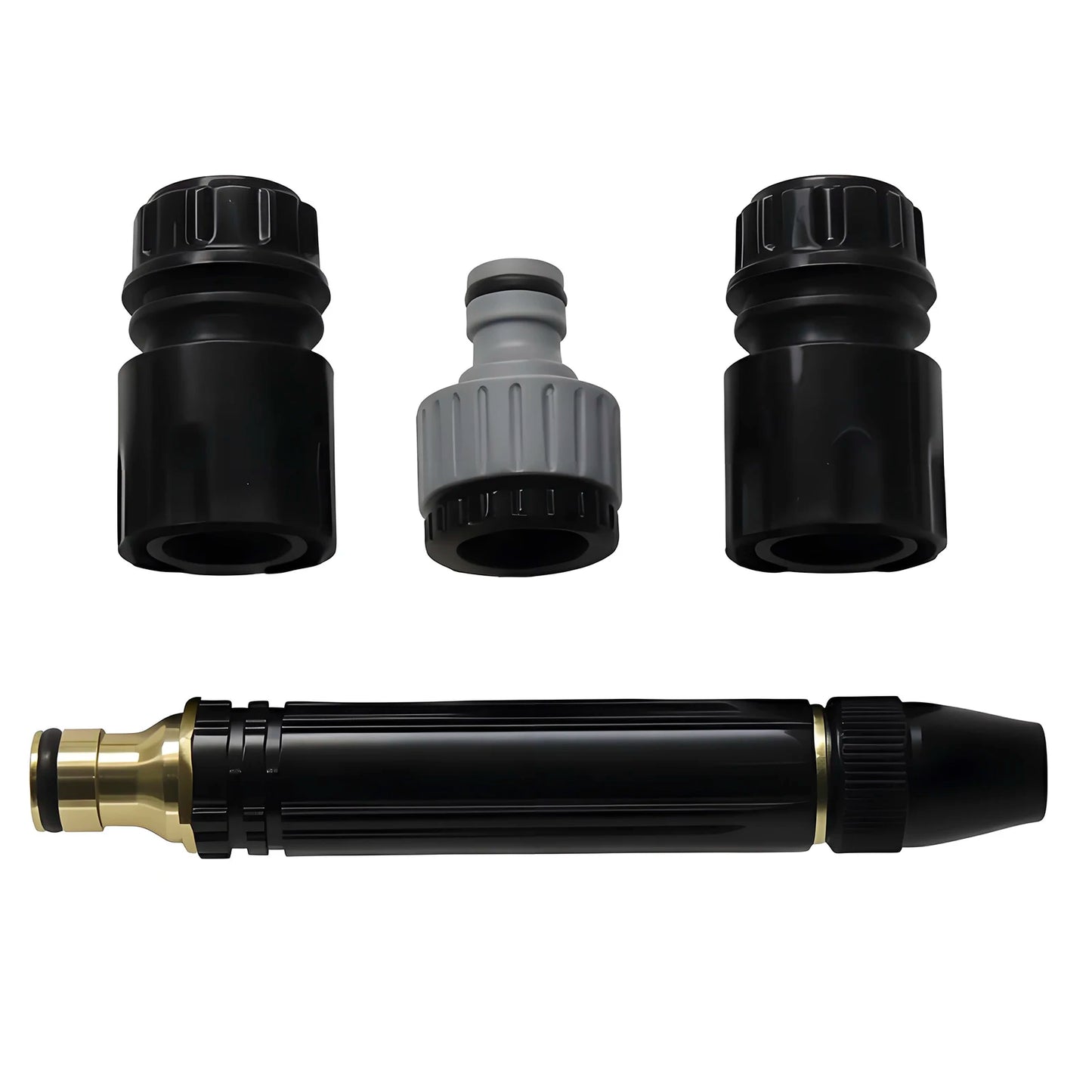 4-piece set Adjustable Car Wash Water Gun High Pressure Metal Car Wash Straight Nozzle Washer Spray Sprinkler Car Washing Tool