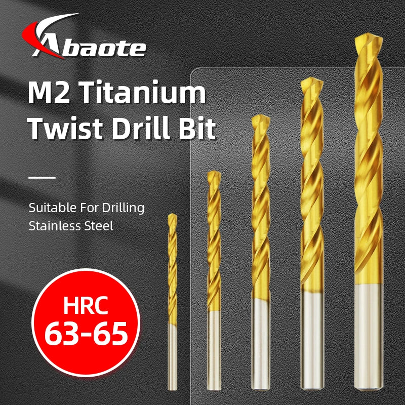 Titanium Coated HSS Twist Drill Bits for Metal