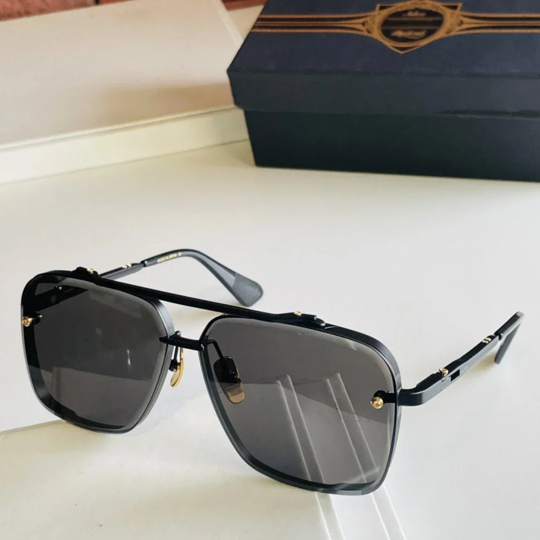 ADITA Unisex Sunglasses — Titanium-Style Frame, Boxed