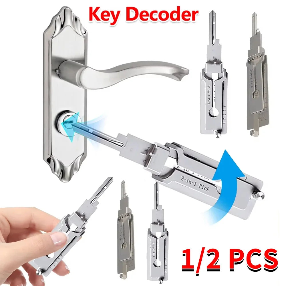 Lockpicking Lock Decoder Pick Locksmith Tools For lock embryo/double straight groove/positive S groove Maintenance Repair Tools
