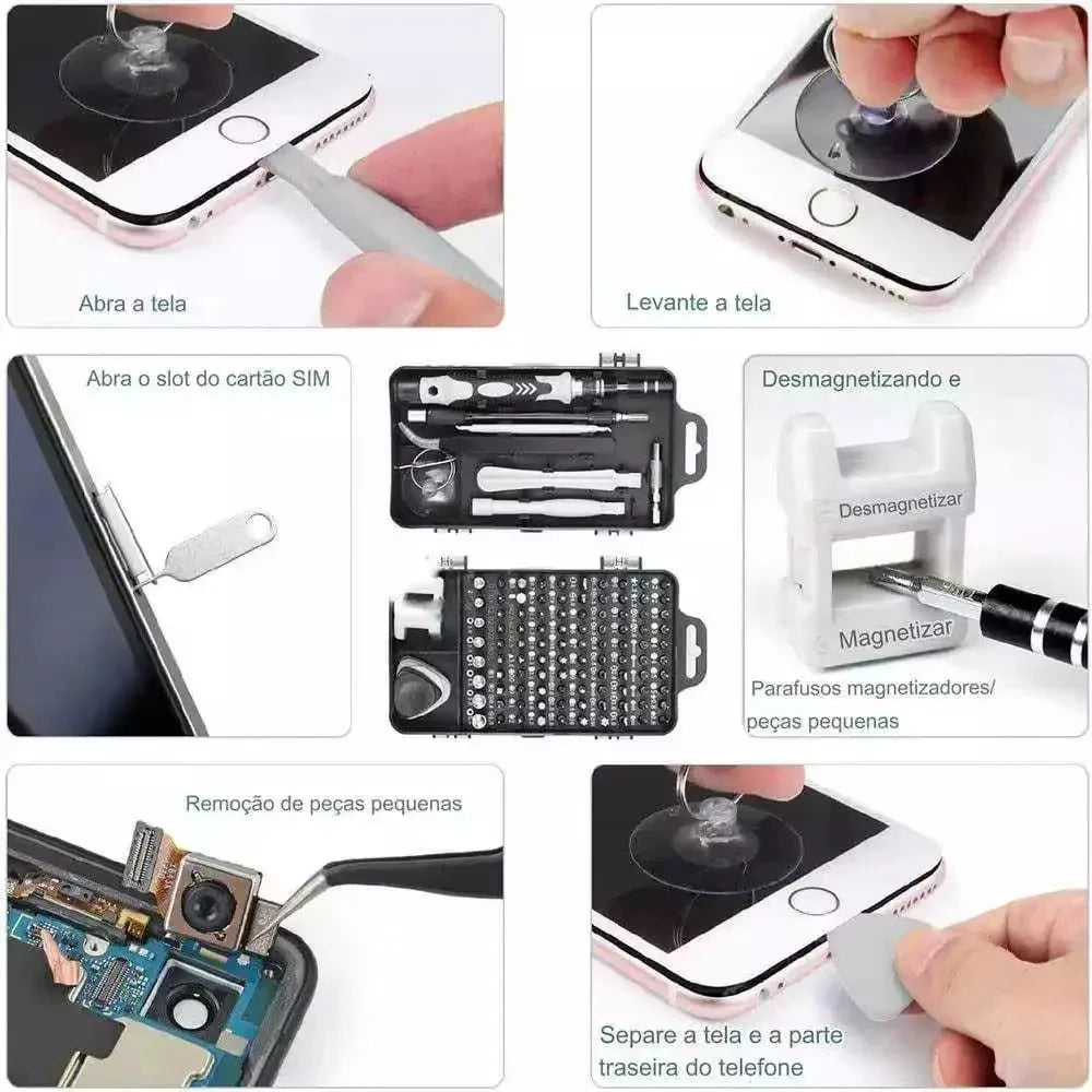 115-in-1 Precision Screwdriver Set — 98 Magnetic Bits for Phone, Laptop and Electronics Repair