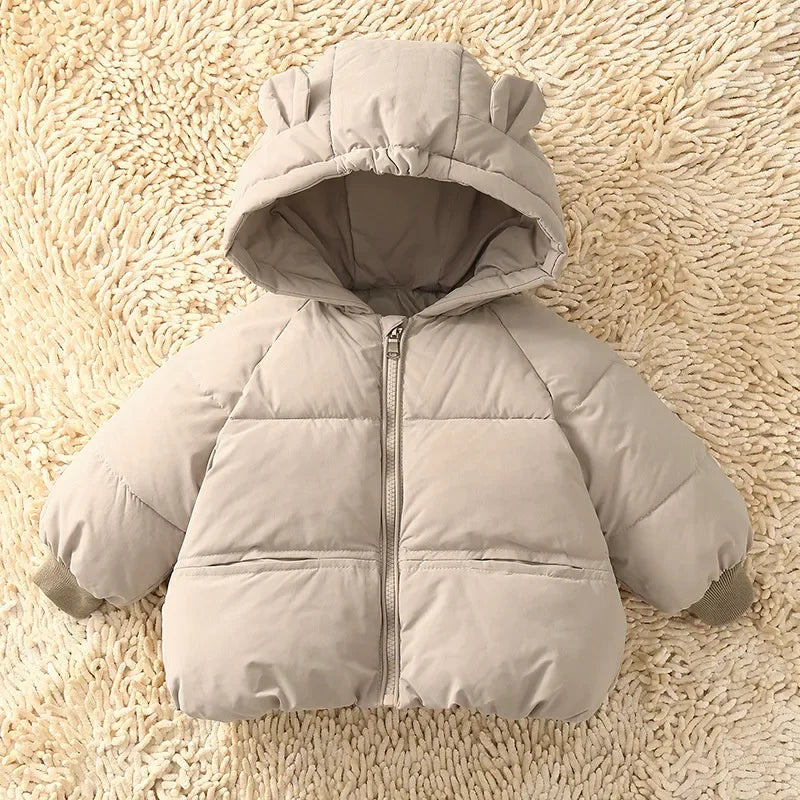 Kids Hooded Puffer Parka - Thick Padded Winter Coat 1-6 Years - photo 9