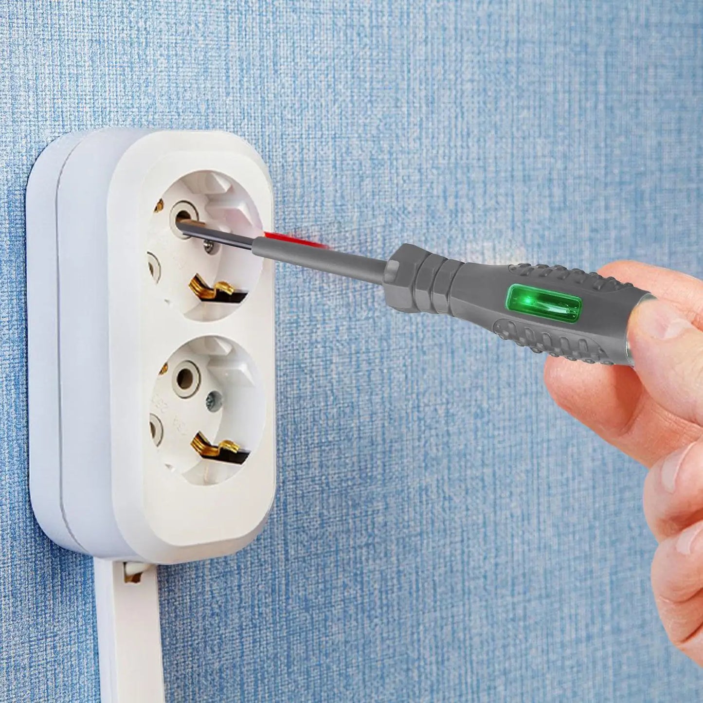 Multifunctional Electrician Test Screwdriver AC Non-contact Induction Test Pen Voltage Tester Red Green Induction Lights