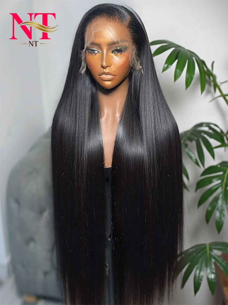 40-46 inch Bone Straight Lace Frontal Wig | 13x4 13x6 HD Human Hair