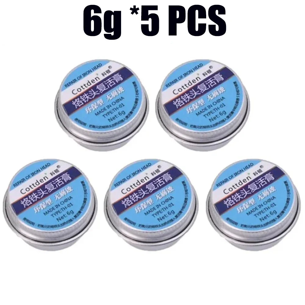 5/1Pcs Soldering Iron Tip Refresher Non-stick Tin Solder Cream Clean Paste for Oxide Head Resurrection Oxidative Activator