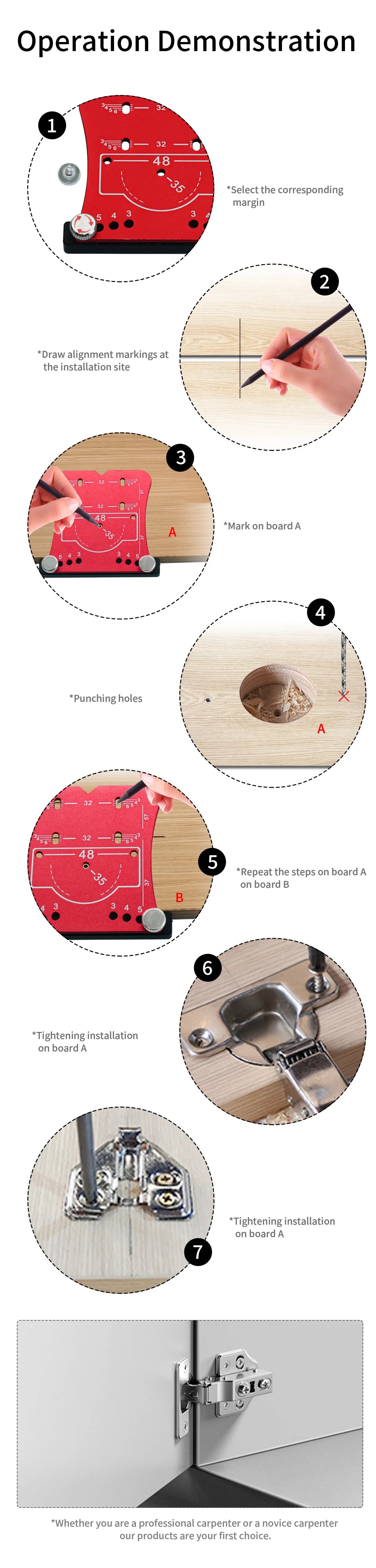 35mm Hinge Aluminum Alloy Hole Opener Hinge Hole Positioning Plate Door Woodworking Board Hinge Special  Positioning Template