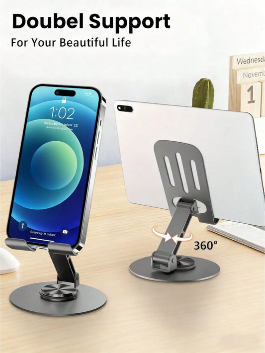 Adjustable & Foldable Ergonomic Polycarbonate Phone Stand, Suitable For Daily Office Use, Sturdy & Portable, Multi-Angle Viewing