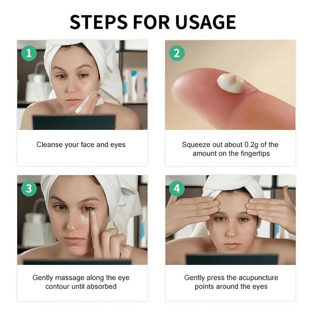 SUYARUN Anti-Aging Eye Cream Niacinamide & Plant Squalane Dark Circle Treatment, Wrinkles Reduction, Hydrating Care.-Glass Jar-