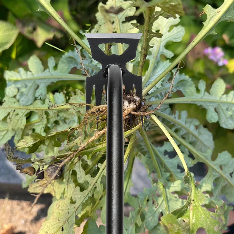 5/6/8/11 Teeth Carbon Steel Garden Hand Rake,2 In 1 Agricultural Manual Weeding Tools for Yard,Multifunction Gardening Hoe Rake