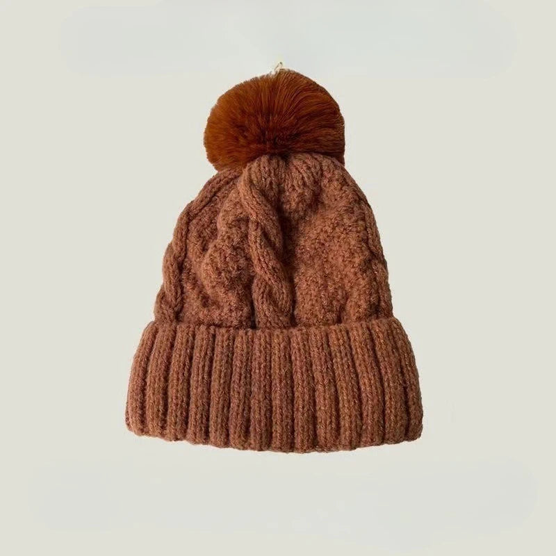 Women's Cable Knit Pom Pom Beanie with Ear Flaps - Winter Hat - photo 10