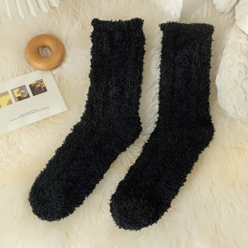 Women's Cat Paw Coral Velvet Socks