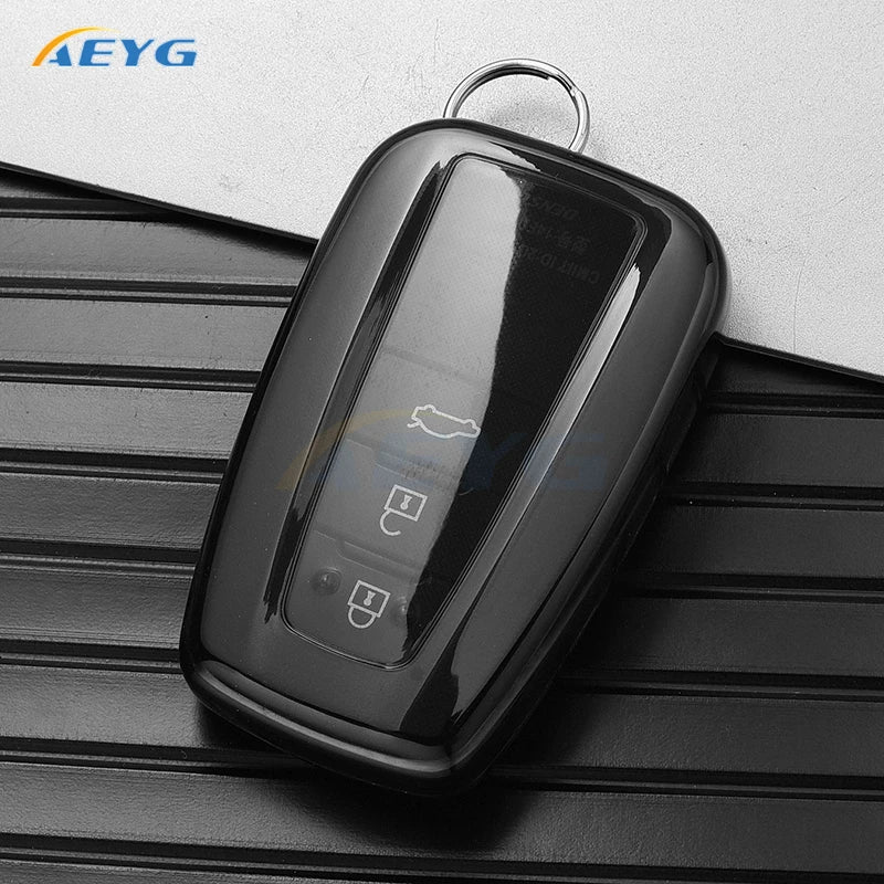 TPU Car Key Case Cover Shell Fob For Toyota CHR Camry Corolla RAV4 Highlander C-HR Prius Land Cruiser Prado Keychain Accessories