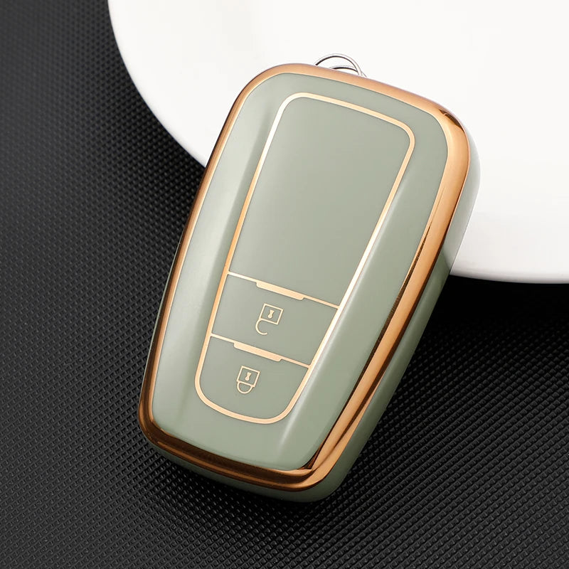 2/3/4 Buttons for Toyota Camry CHR Corolla RAV4 Avalon Land Cruiser Prado Prius 2017 - 2022 TPU Car Key Case Cover Fob Keychain