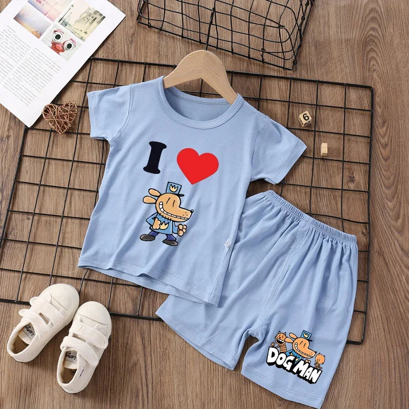 Stretchy Dog Loungewear Pajama Suit - Summer Homewear