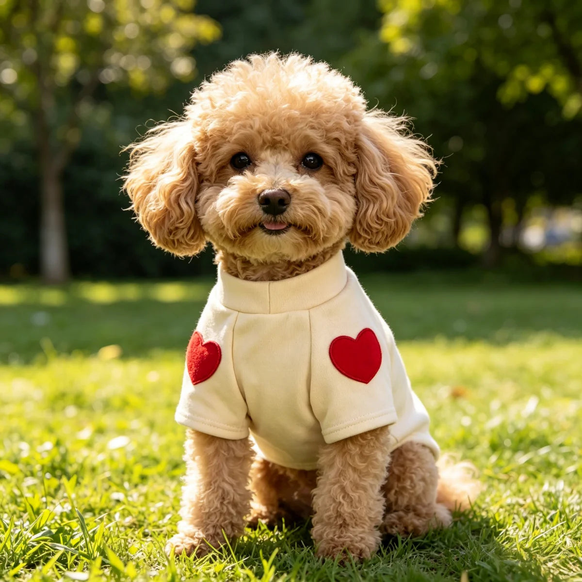Heart Print Dog Sweatshirt - Cute Love Pet Sweater for Small Dogs - photo 7