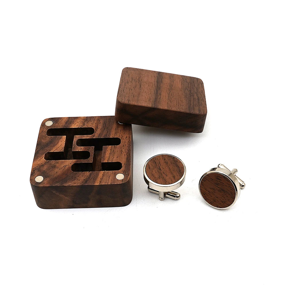 Groomsmen Gifts Cufflinks Personalized Wooden Cufflinks Gift for Him Custom Gift for Dad Bachelor Party Gift Groomsmen Proposal