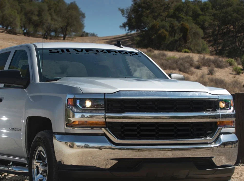 Front Windshield Vinyl Banner Decal — Chevrolet Silverado 1500/2500