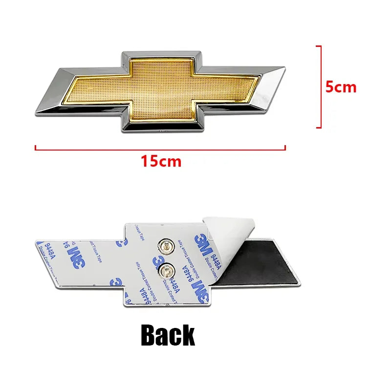 1Pc 15cm ABS Car Front Logo Grill Rear Bumper Tail Door Trunk Emblem Sticker 3D Styling Accessories For Chevrolet 11-18 CAPTIVA