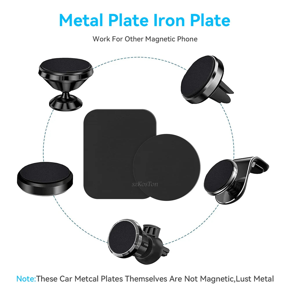 Metal Plate For Car Phone Holder Magnetic Universal Iron Sheet Disk Sticker Mount Mobile Phone Magnet Stand For IPhone