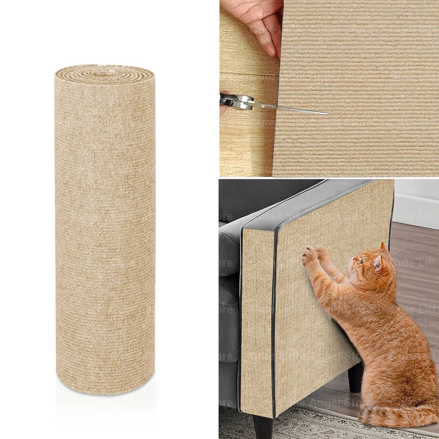Cat Scratcher Sofa Protector – 40x300cm Trimmable Self-Adhesive Carpet Scratch Mat | 7 Colors