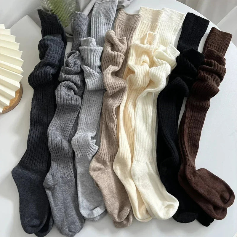 Women's Knit Knee High Socks, Soft Fuzzy