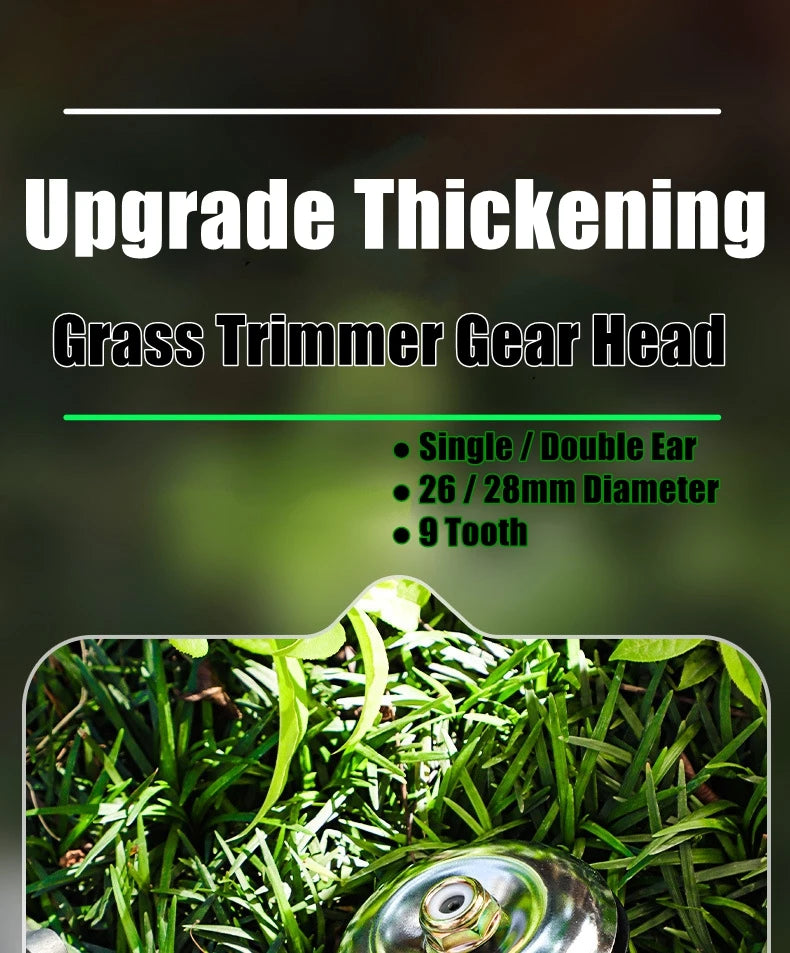 26mm/28mm 9 Tooth Trimmer Gearbox Gearhead Brushcutter Grass Trimmer Replace Gear Head Lawn Mower Parts Gardening Tool