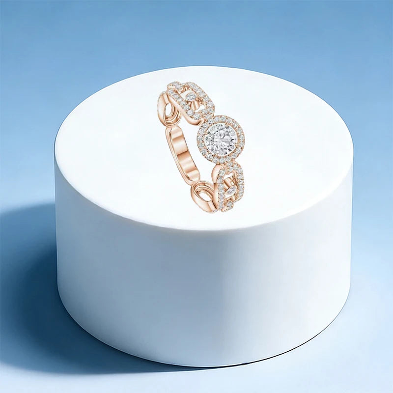925 silver elegant ring - high-quality women's wedding party gift - DIY shining accessory