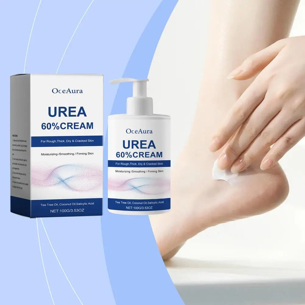 1/2pcs Urea 60% Cream Uric Acid Foot Cream for Heel Repair, Dry and Cracked Heel Treatment, Removes Dead Skin