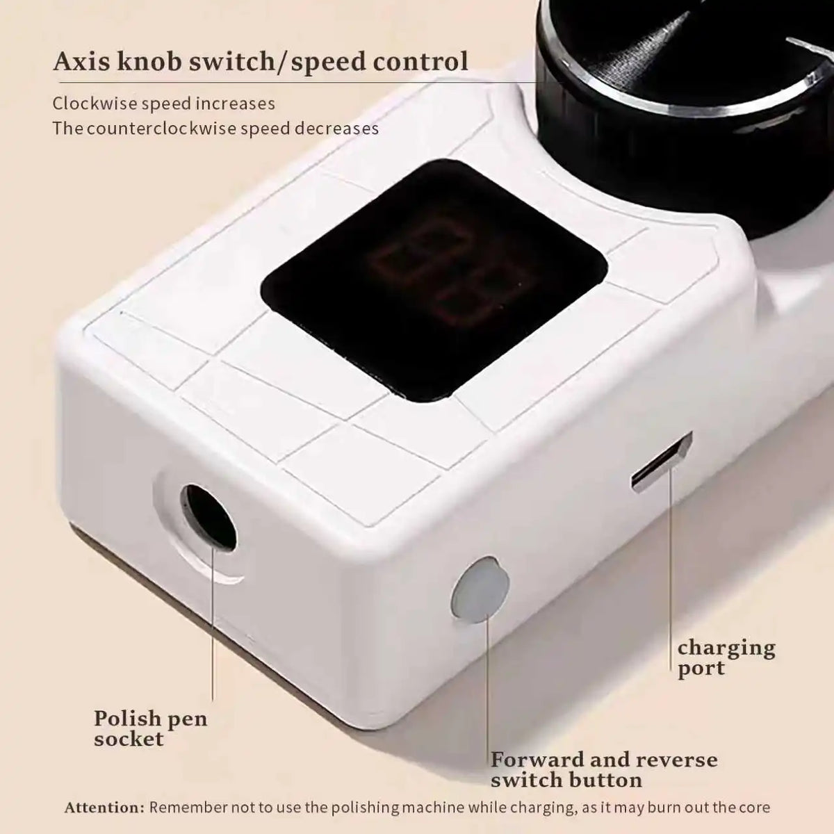 Nail Drill 30000 RPM Rechargeable Nail Grinder, Used to Remove and Polish Acrylic Gel, Nail Care Motor, Nail File, Foot Care