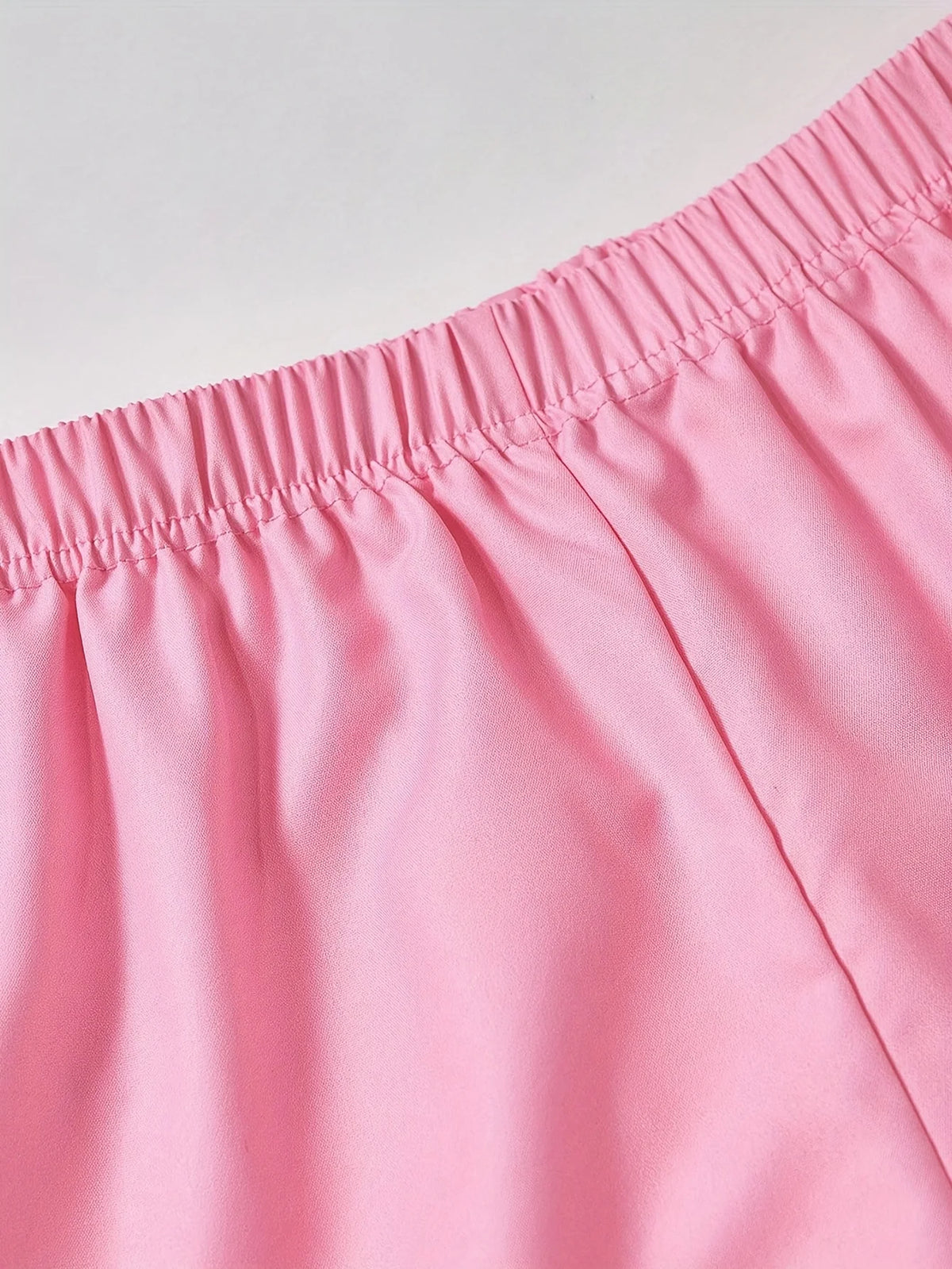 Girls' Casual Long Pants Set, Youth Girls' Letter-Print Short-Sleeve T-Shirt and Hot Pink Bow Wide-Leg Pants Casual Two-Piece Set Suitable for Children Aged 5-13, Suitable for Various Occasions