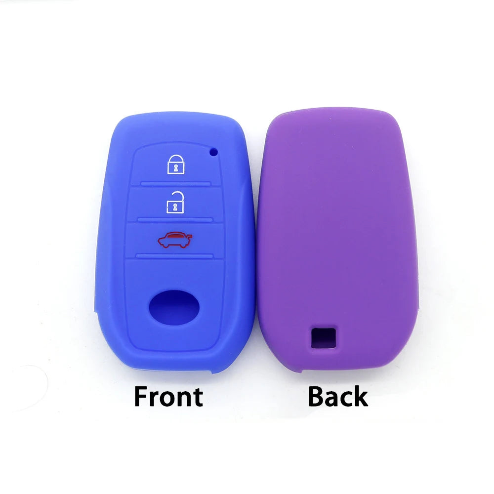Car Key Silicone Case For Toyota Highlander Land Cruiser Riez 86 Rav4 Prado Innove Camry Hilux 3 Buttons Remote Key Supplies