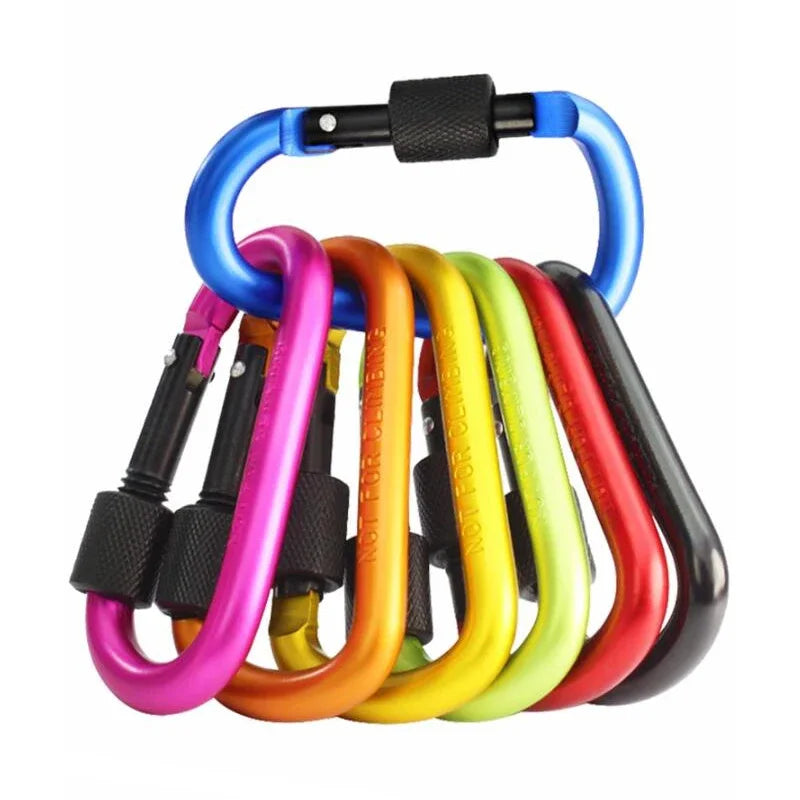 Screwed-door set (for hiking) - Hooks for carrying outdoor camping equipment, with 7.5 mm diameter aluminum rods