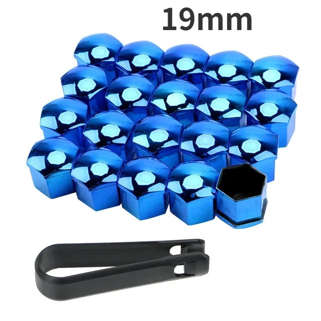 Car Wheel Nut Caps Protection Covers Caps Anti-Rust Auto Hub Screw Cover Car Tyre Nut Bolt Exterior Decoration 19/17mm 20pcs/set