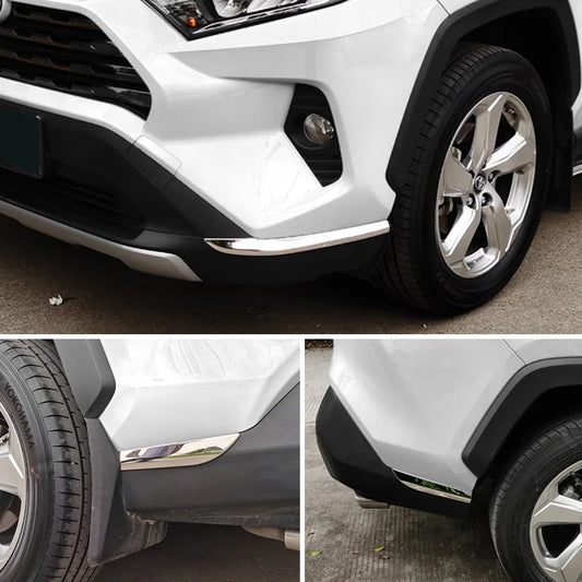 Stainless Steel Front & Rear Bumper Protector Trim — Toyota RAV4 XA50 (2019–2022)